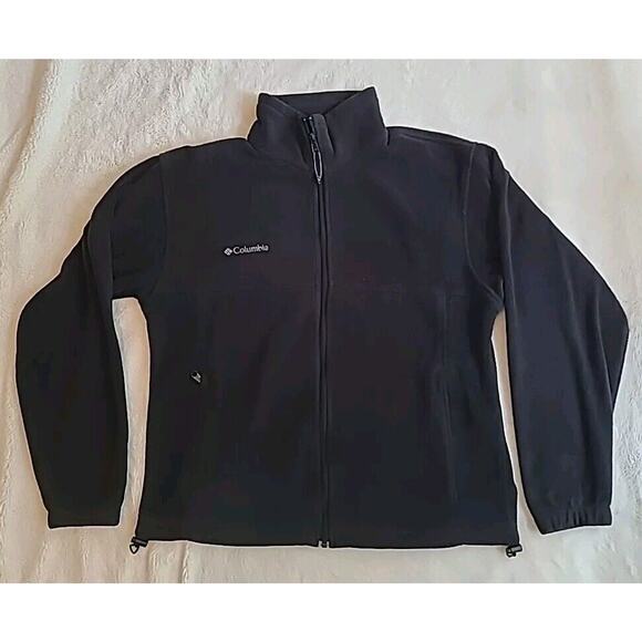 Columbia Sportswear Company Men’s Fleece Jacket Zipper Front Black Size Medium - Picture 1 of 12